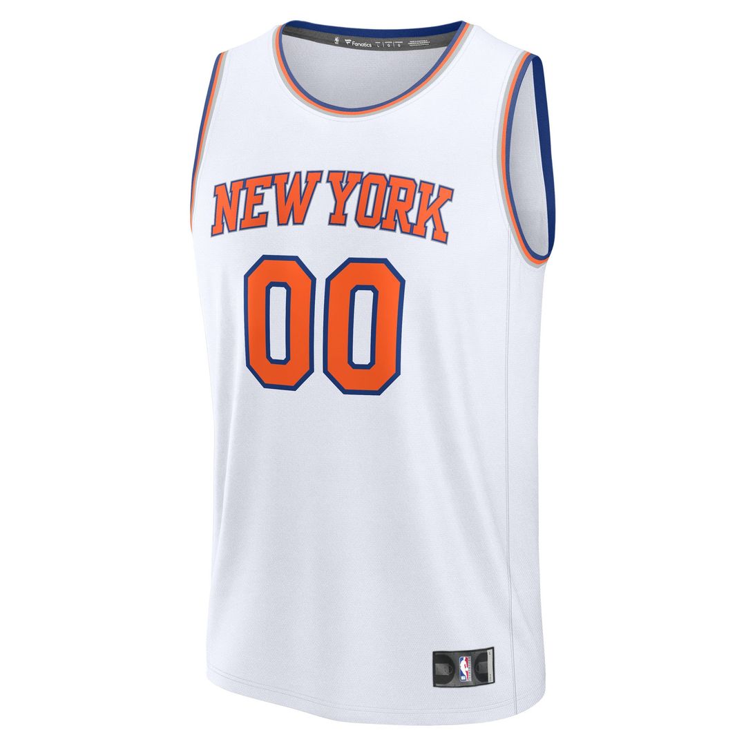 New York Knicks Fanatics Youth Fast Break Custom Replica Jersey - Blue  - Icon Edition