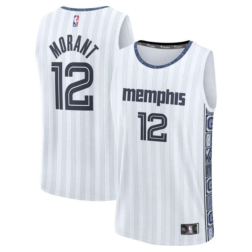 Ja Morant Memphis Grizzlies Fanatics 2025/26 City Edition Fast Break Jersey - White