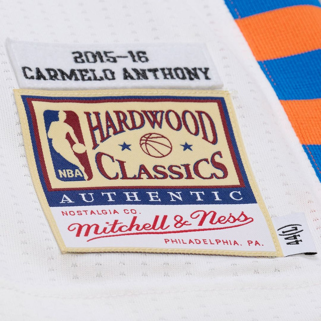 Carmelo Anthony New York Knicks Mitchell & Ness 2015-16 Hardwood Classics Authentic Jersey - White