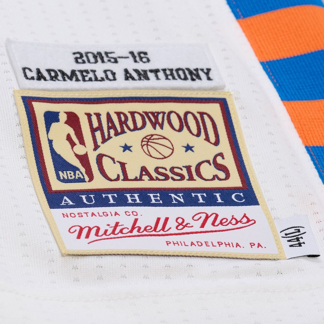 Carmelo Anthony New York Knicks Mitchell & Ness 2015-16 Hardwood Classics Authentic Jersey - White
