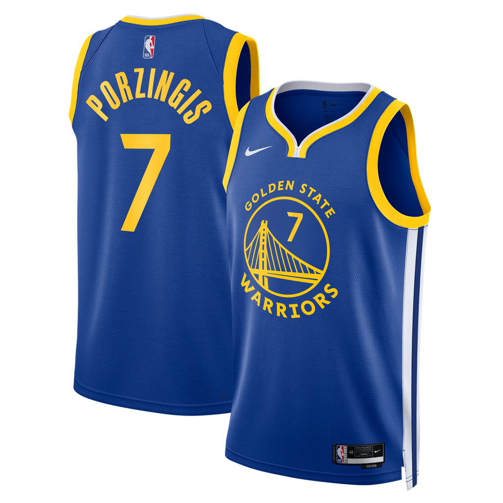 Kristaps Porziņģis Golden State Warriors Nike Unisex Swingman Jersey - Icon Edition - Royal