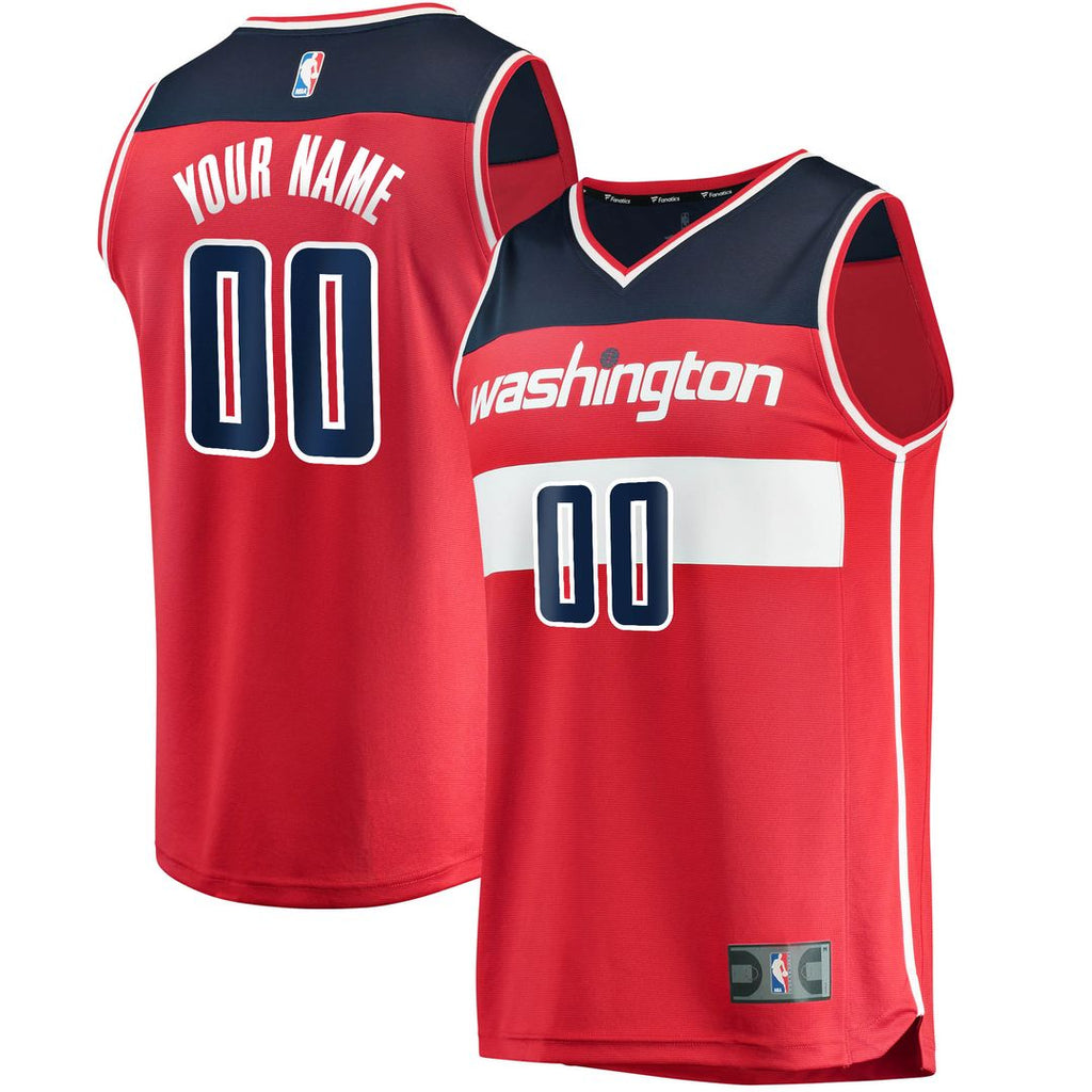 Washington Wizards Fanatics Fast Break Custom Replica Jersey Red - Icon Edition