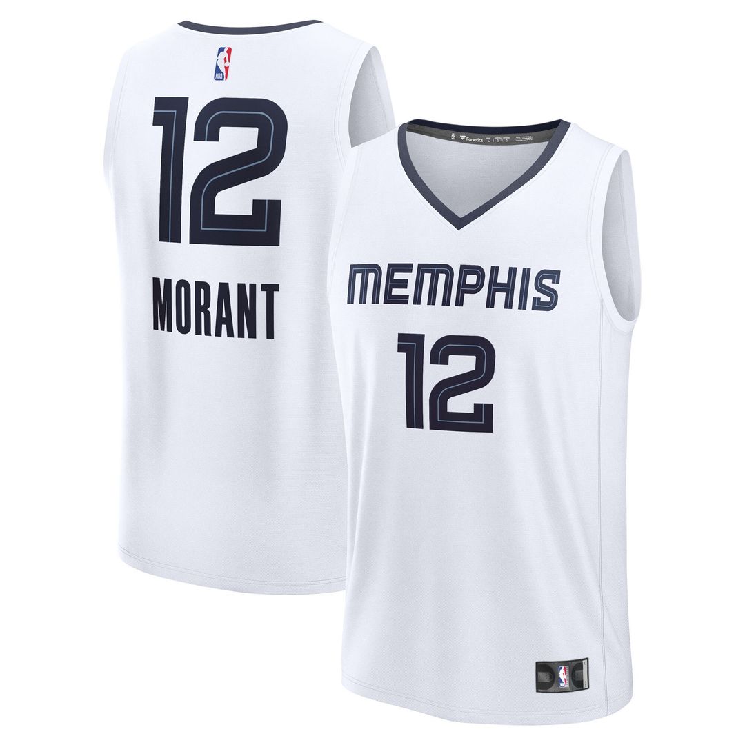 Ja Morant Memphis Grizzlies Fanatics Fast Break Replica Player Jersey - Association Edition - White
