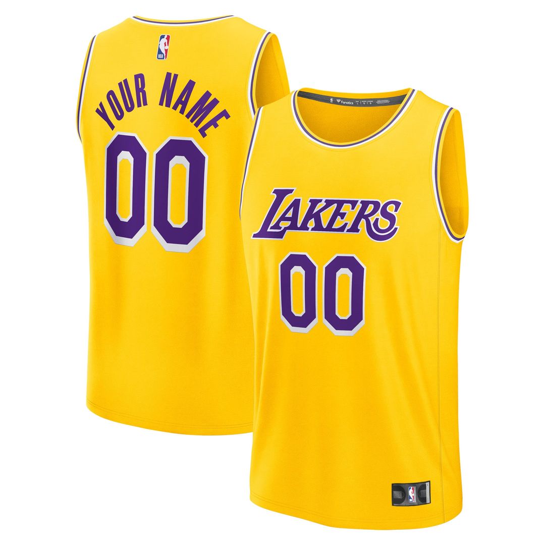 Los Angeles Lakers Fanatics Fast Break Custom Replica Jersey - Association Edition  - White
