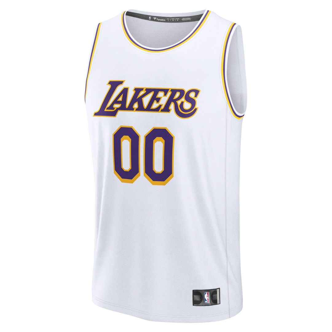 Los Angeles Lakers Fanatics Youth Fast Break Custom Replica Jersey - White  - Association Edition