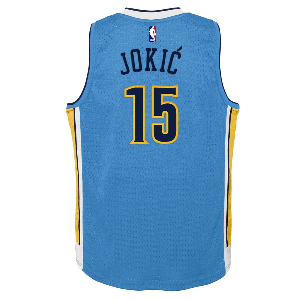 Nikola Jokic Denver Nuggets Mitchell & Ness Youth 2016/17 Hardwood Classics Swingman Jersey - Light Blue