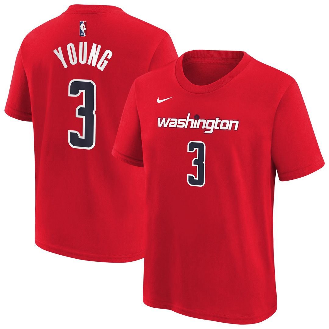 Trae Young Washington Wizards Nike Youth 2026 Name & Number T-Shirt - Red