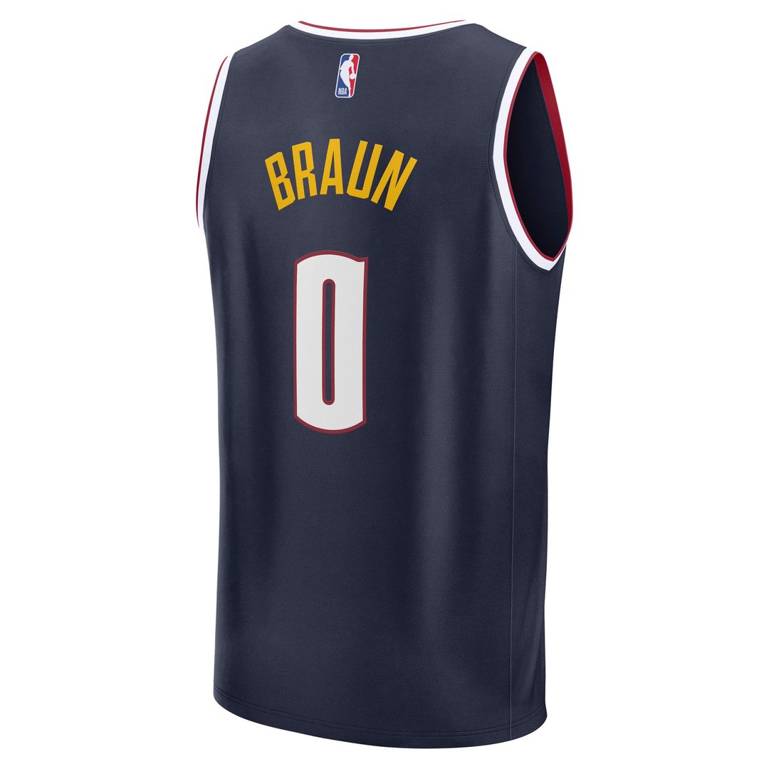 Christian Braun Denver Nuggets Fanatics Fast Break Replica Player Jersey - Icon Edition - Navy