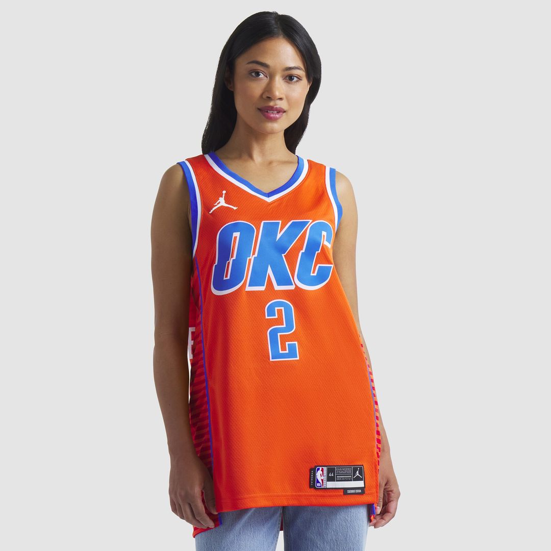Shai Gilgeous-Alexander Oklahoma City Thunder Jordan Brand Unisex Swingman Jersey - Statement Edition - Orange