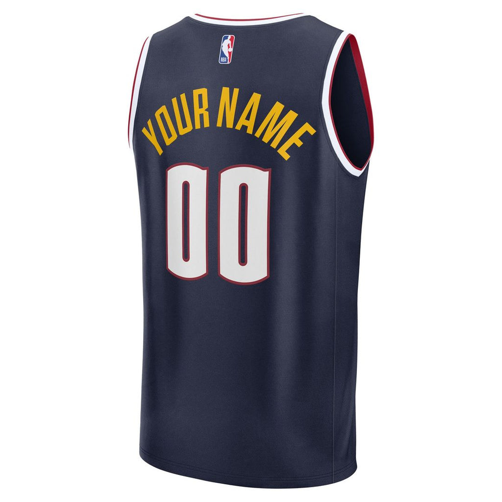 Denver Nuggets Fanatics Youth Fast Break Custom Replica Jersey - Blue  - Statement Edition