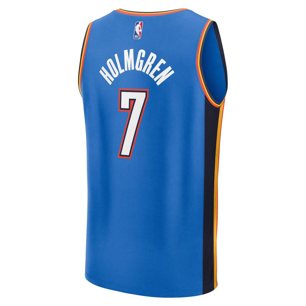 Chet Holmgren Oklahoma City Thunder Fanatics Youth 2025 NBA Finals Champions Fast Break Replica Player Jersey - Blue - Icon Edition