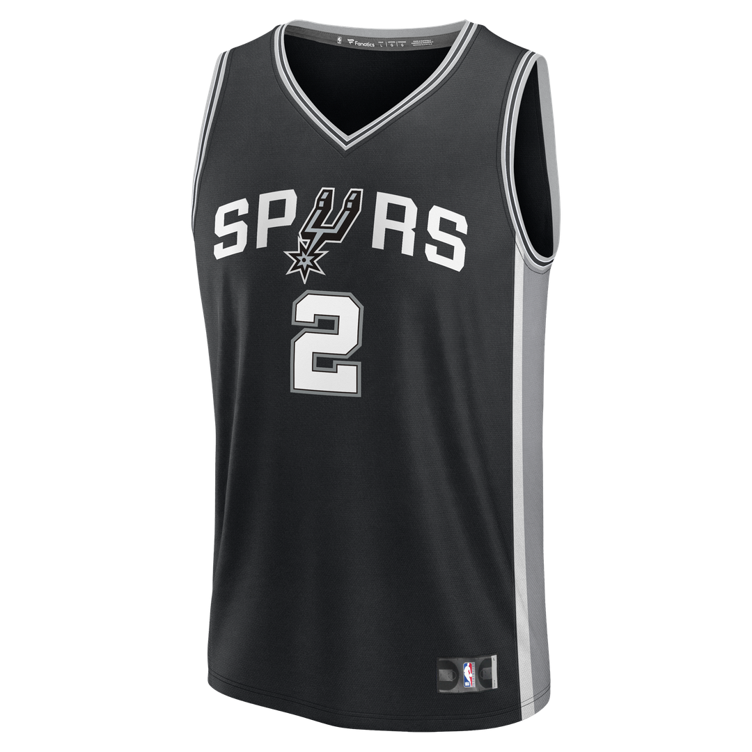 Dylan Harper San Antonio Spurs Fanatics Fast Break Jersey - Black - Icon Edition