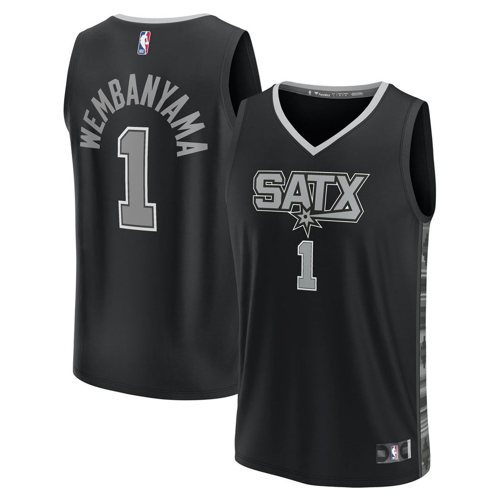 Victor Wembanyama San Antonio Spurs Fanatics Fast Break Replica Player Jersey - Statement Edition - Black