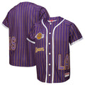 Los Angeles Lakers Mitchell & Ness x DANNIJO Women's Fashion Baseball Jersey - Purple