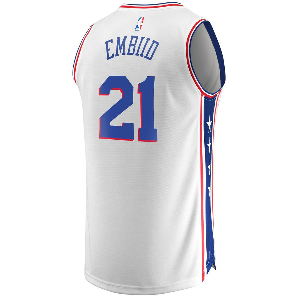 Joel Embiid Philadelphia 76ers Fanatics Replica Jersey - Association Edition - White