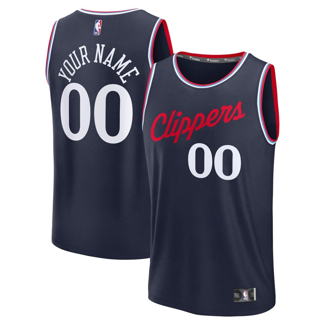 LA Clippers Fanatics Youth Fast Break Custom Replica Jersey - White  - Association Edition