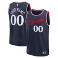LA Clippers Fanatics Youth Fast Break Custom Replica Jersey - Navy  - Icon Edition