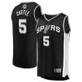 Stephon Castle San Antonio Spurs Fanatics 2026 NBA Finals Patch Fast Break Jersey - Icon Edition - Black
