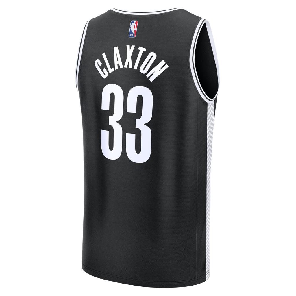 Nic Claxton Brooklyn Nets Fanatics Fast Break Replica Jersey - Black - Icon Edition