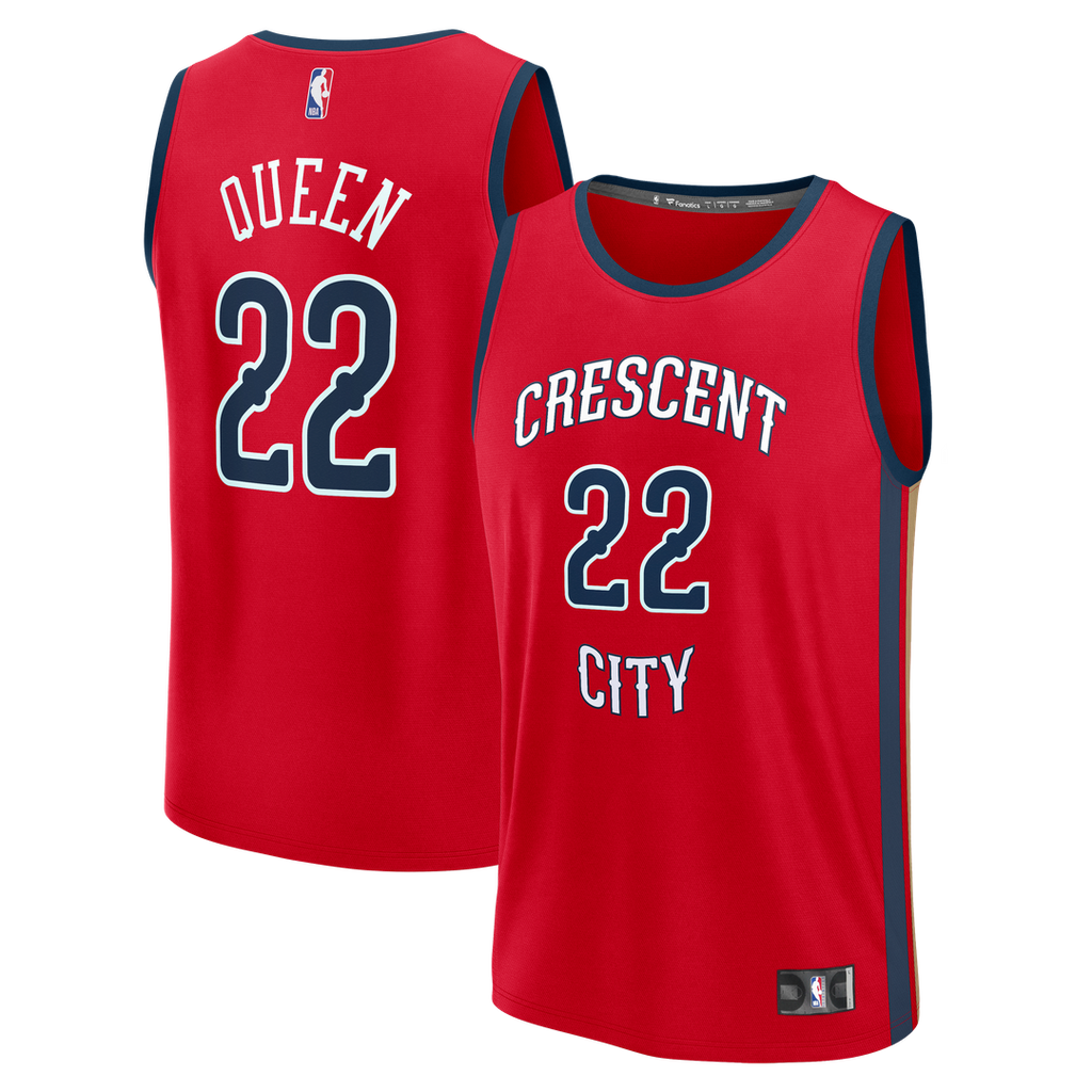 Derik Queen New Orleans Pelicans Fanatics Fast Break Replica Player Jersey - Statement Edition - Red