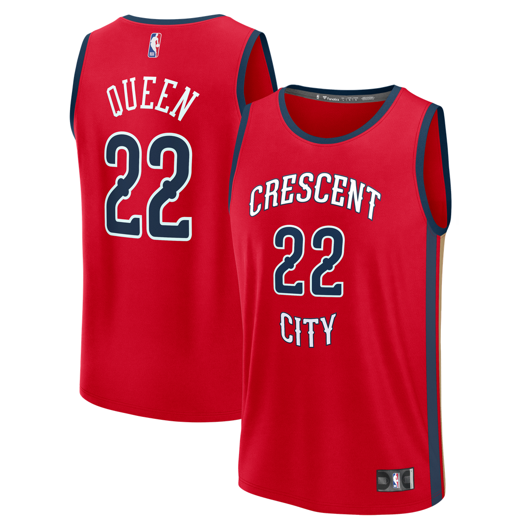 Derik Queen New Orleans Pelicans Fanatics Fast Break Replica Player Jersey - Statement Edition - Red