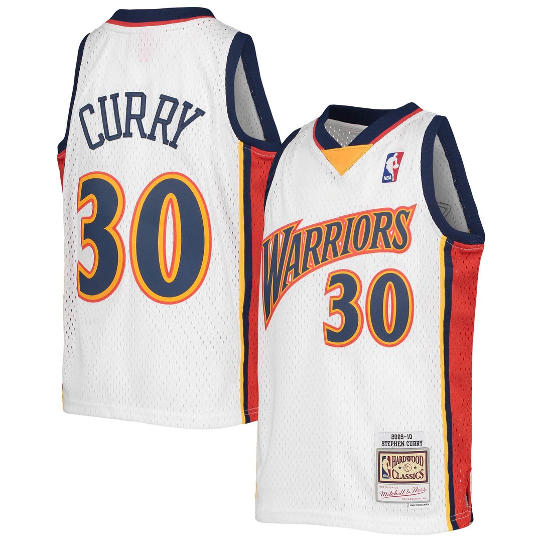 Stephen Curry Golden State Warriors Mitchell & Ness Youth 2009-10 Hardwood Classics Swingman Throwback Jersey - Navy