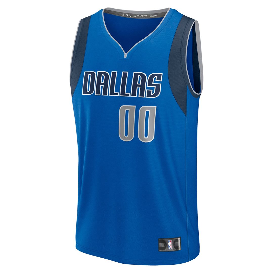 Dallas Mavericks Fanatics Youth Fast Break Custom Replica Jersey - Blue  - Icon Edition