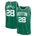 Hugo Gonzalez Boston Celtics Fanatics Youth 2025 NBA Draft First Round Pick Fast Break Replica Jersey - Icon Edition - Kelly Green