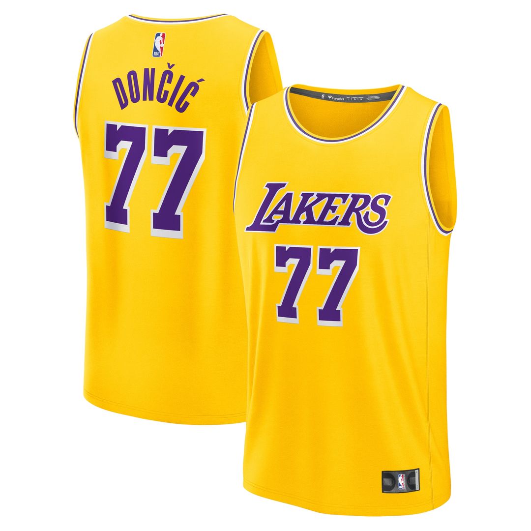 Luka Dončić Los Angeles Lakers Fanatics Fast Break Replica Player Jersey - Icon Edition - Gold