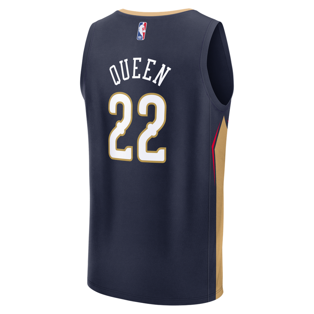 Derik Queen New Orleans Pelicans Fanatics Fast Break Replica Jersey - Icon Edition - Navy