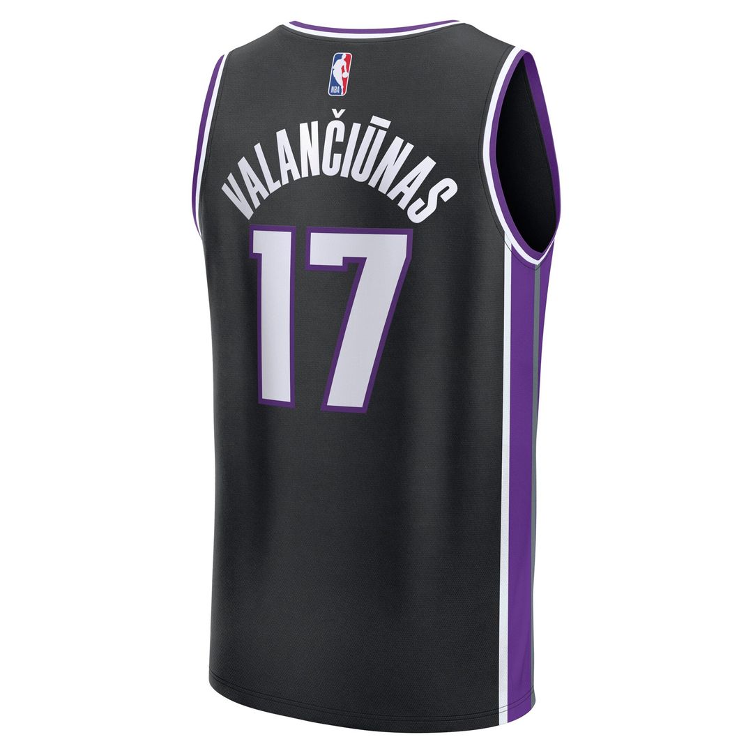 Jonas Valančiūnas Sacramento Kings Fanatics Youth Fast Break Replica Player Jersey - Black - Icon Edition