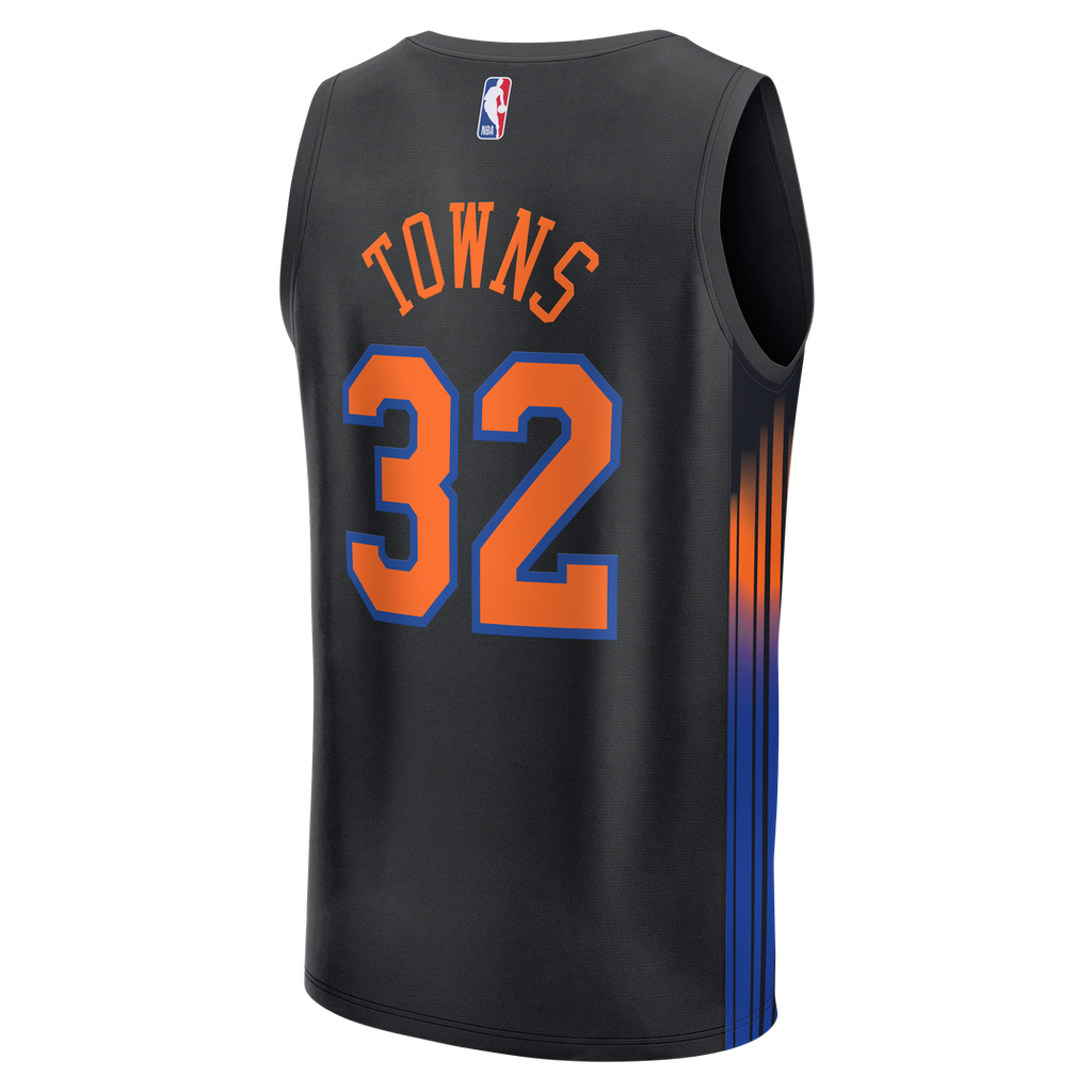 Karl-Anthony Towns New York Knicks Fanatics Youth  Fast Break Jersey - Statement Edition - Black