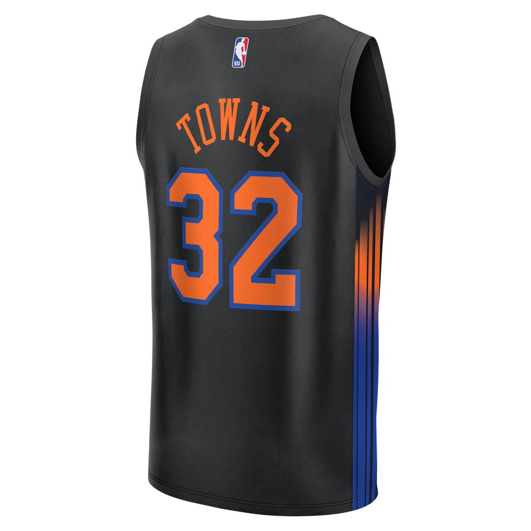 Karl-Anthony Towns New York Knicks Fanatics Youth  Fast Break Jersey - Statement Edition - Black