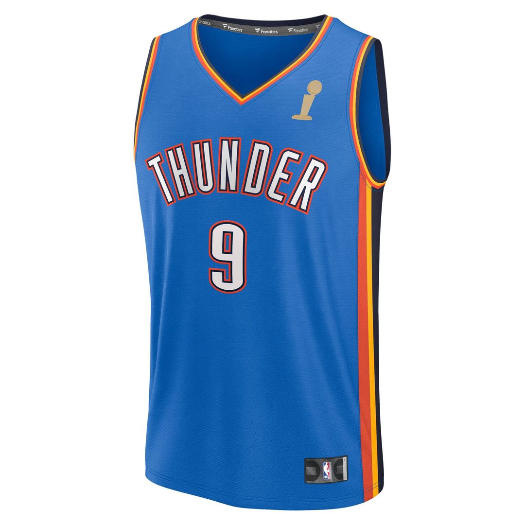 Alex Caruso Oklahoma City Thunder Fanatics Youth 2025 NBA Finals Champions Fast Break Replica Player Jersey - Blue - Icon Edition
