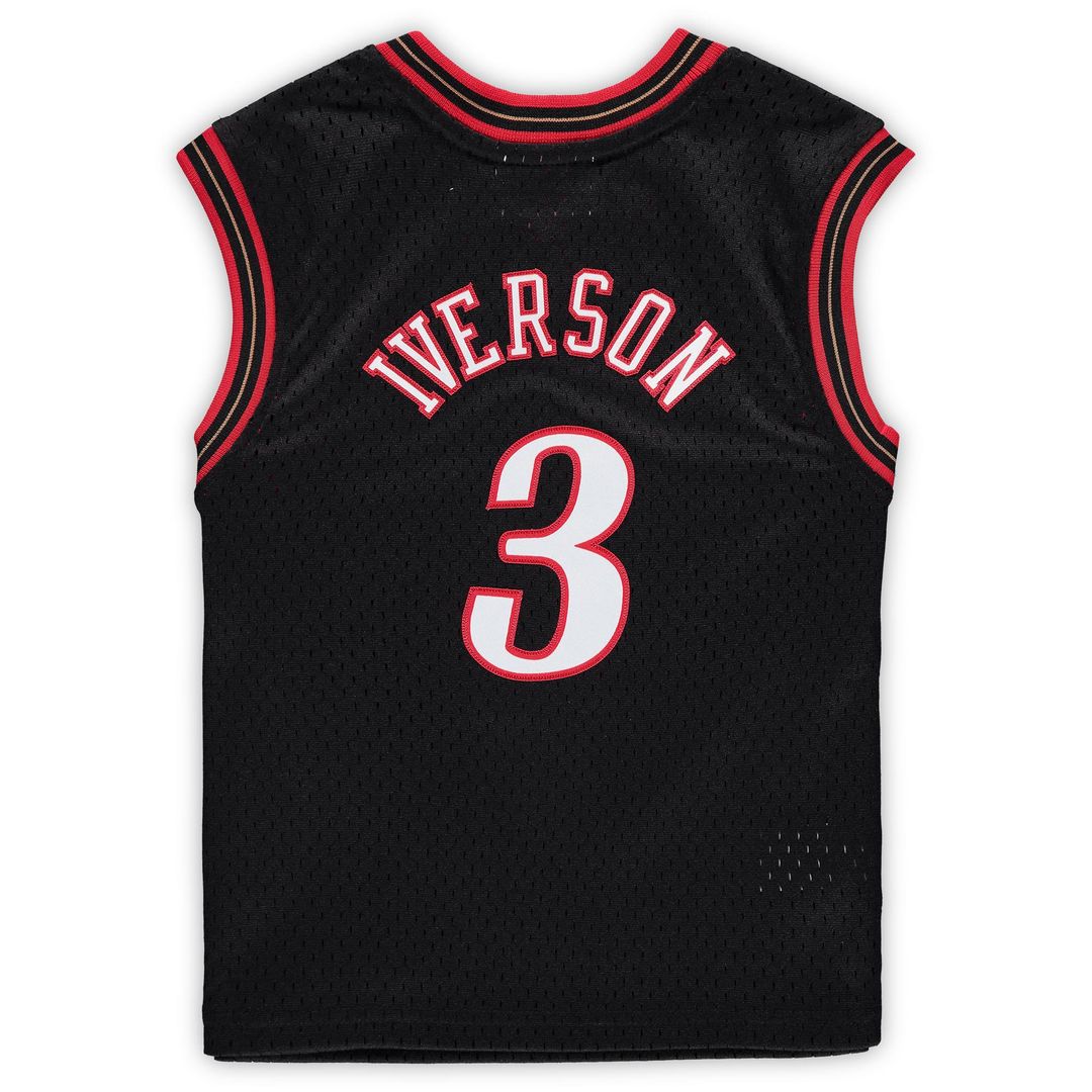 Allen Iverson Philadelphia 76ers Mitchell & Ness Preschool 2000-2001 Hardwood Classics Throwback Team Jersey - Black