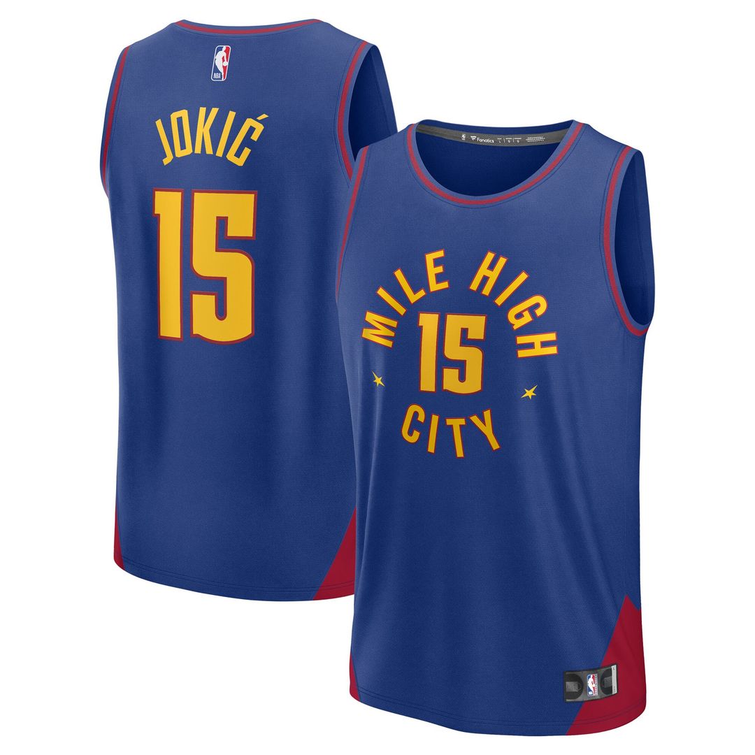 Nikola Jokic Denver Nuggets Fanatics Fast Break Replica Player Jersey - Statement Edition - Blue