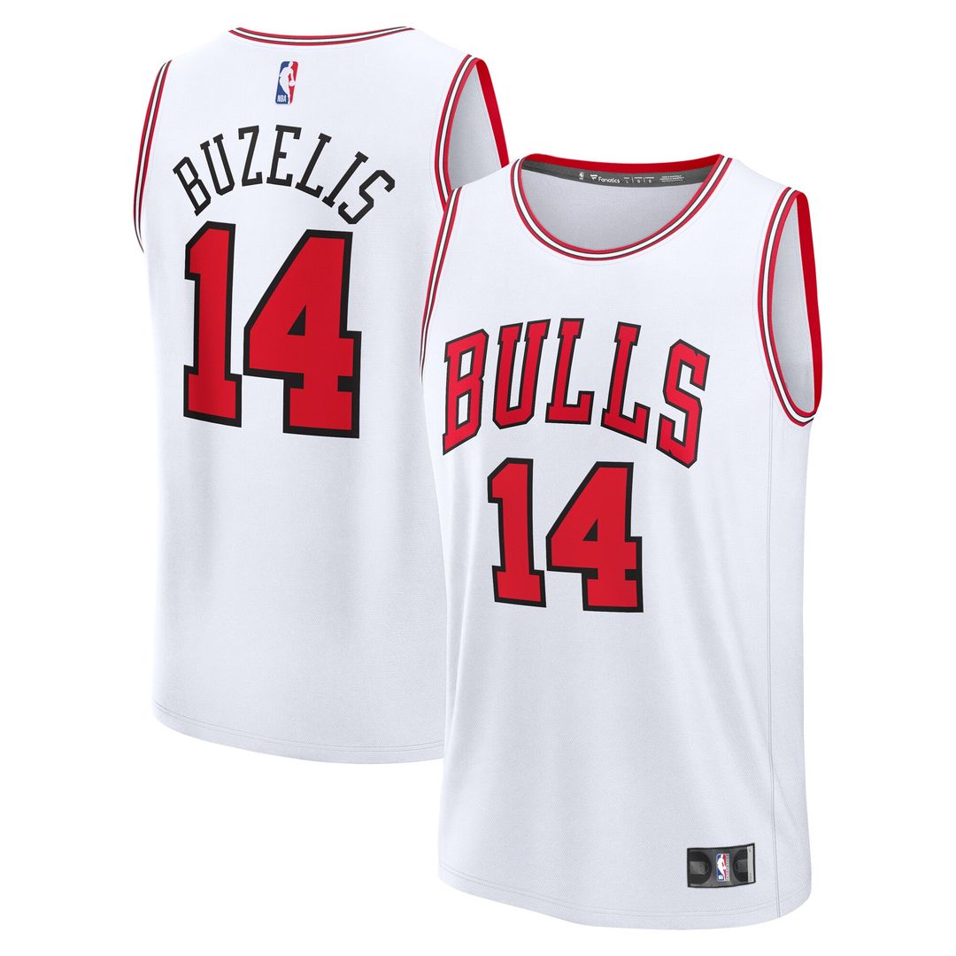 Matas Buzelis Chicago Bulls Fanatics Youth Fast Break Replica Player Jersey - Association - White Edition