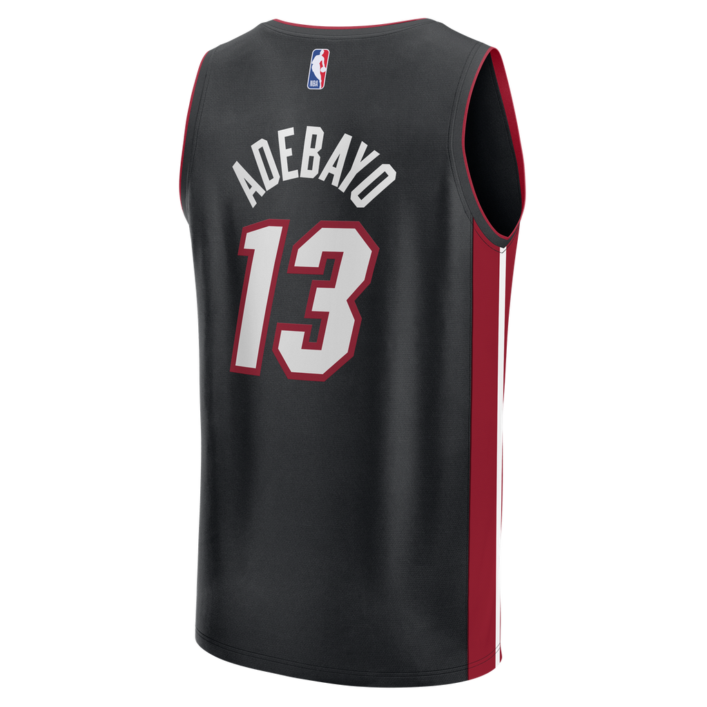 Bam Adebayo Miami Heat Fanatics Fast Break Replica Jersey - Icon Edition - Black