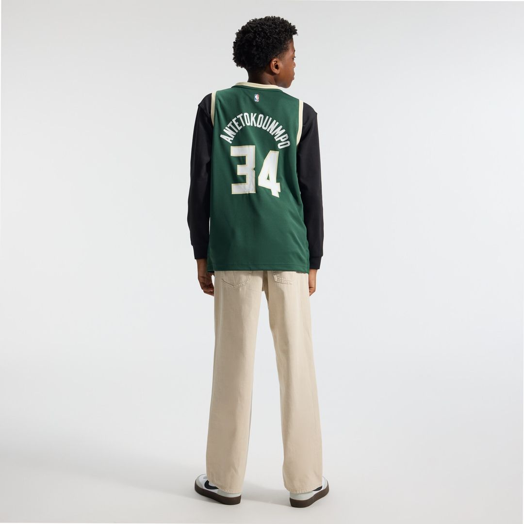 Giannis Antetokounmpo Milwaukee Bucks Fanatics Youth Fast Break Replica Player Jersey - Icon Edition - Hunter Green