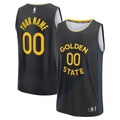 Golden State Warriors Fanatics Youth Fast Break Custom Replica Jersey - Black  - Statement Edition