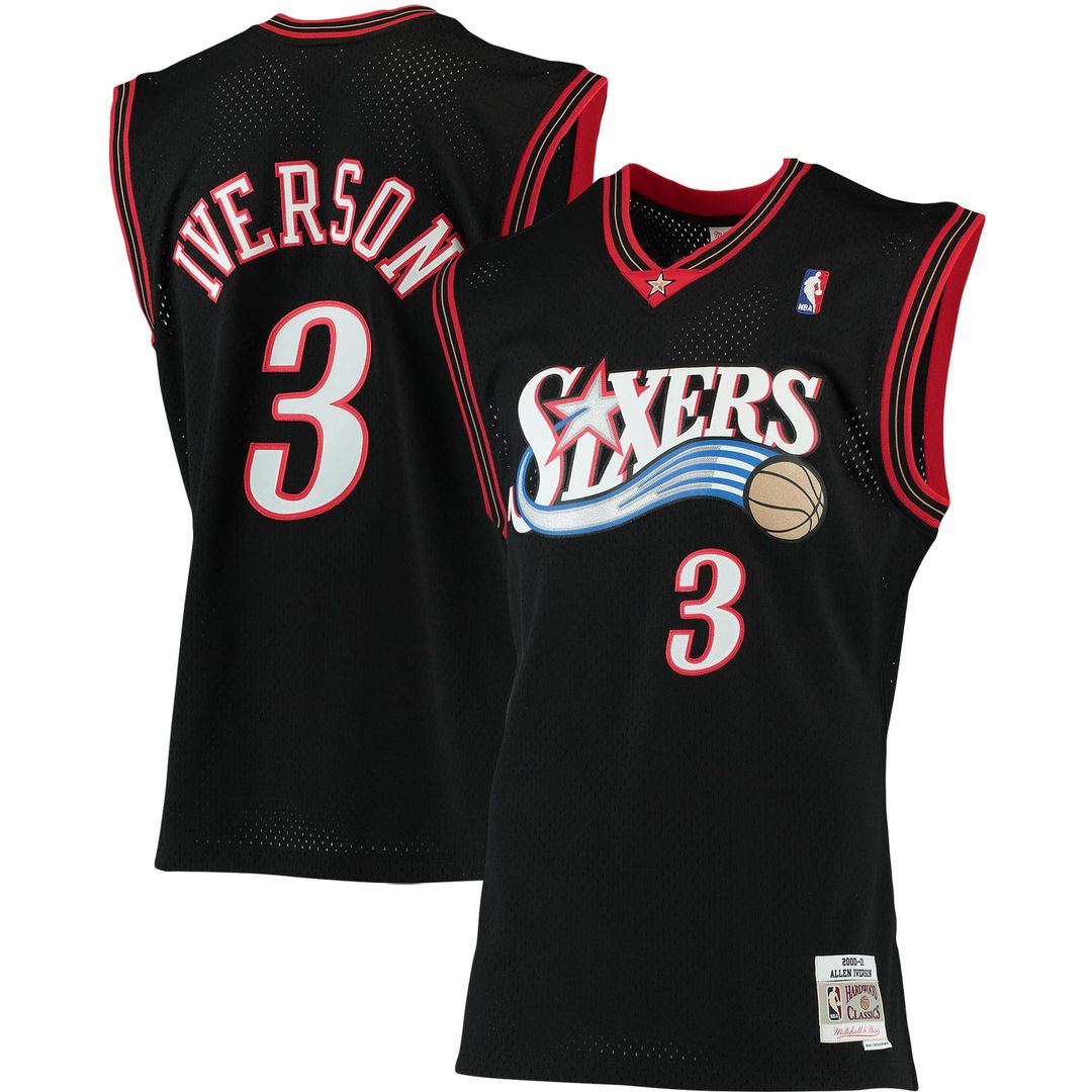 Allen Iverson Philadelphia 76ers Mitchell & Ness 1996/97 Big & Tall Hardwood Classics Swingman Jersey - Red