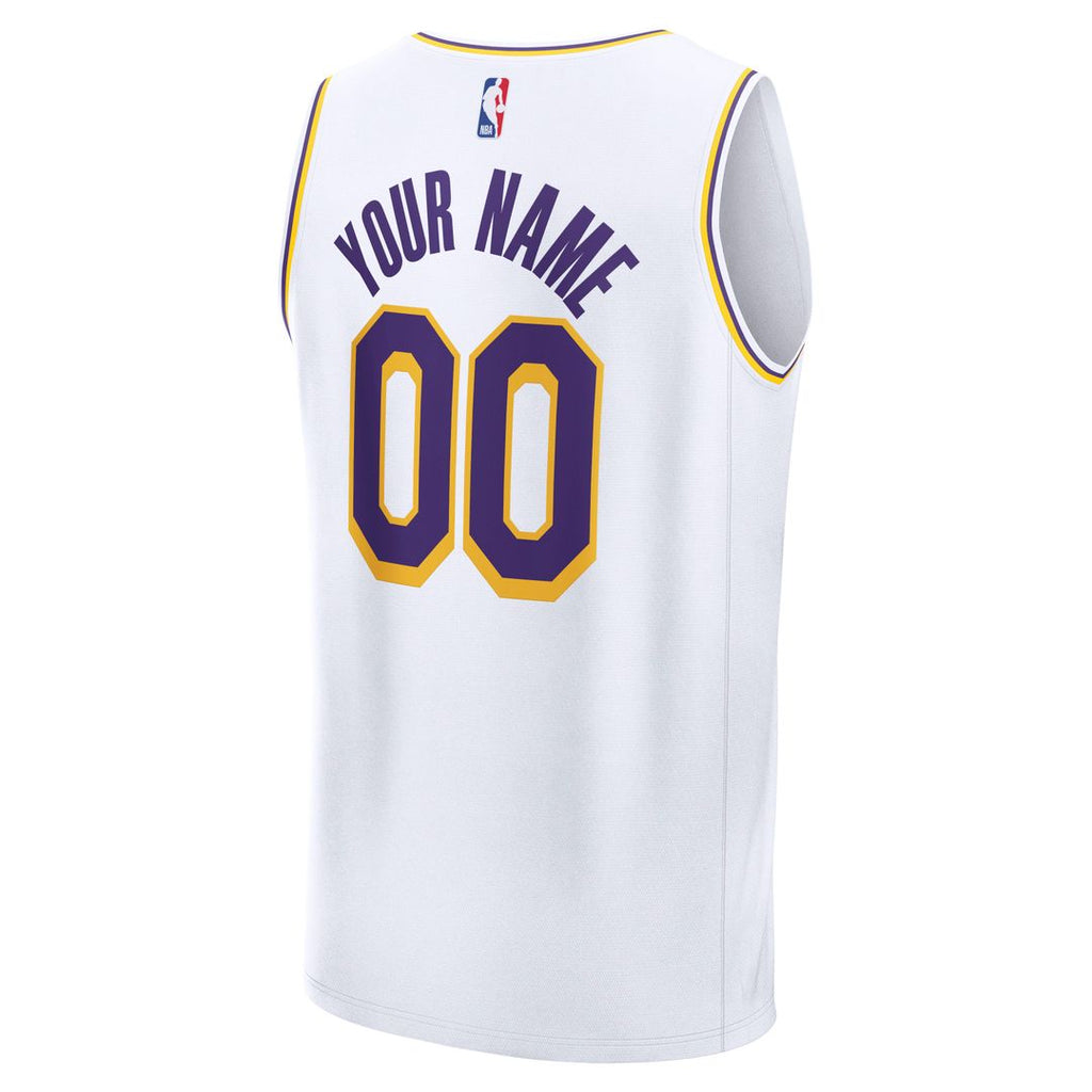 Los Angeles Lakers Fanatics Fast Break Custom Replica Jersey - Association Edition  - White