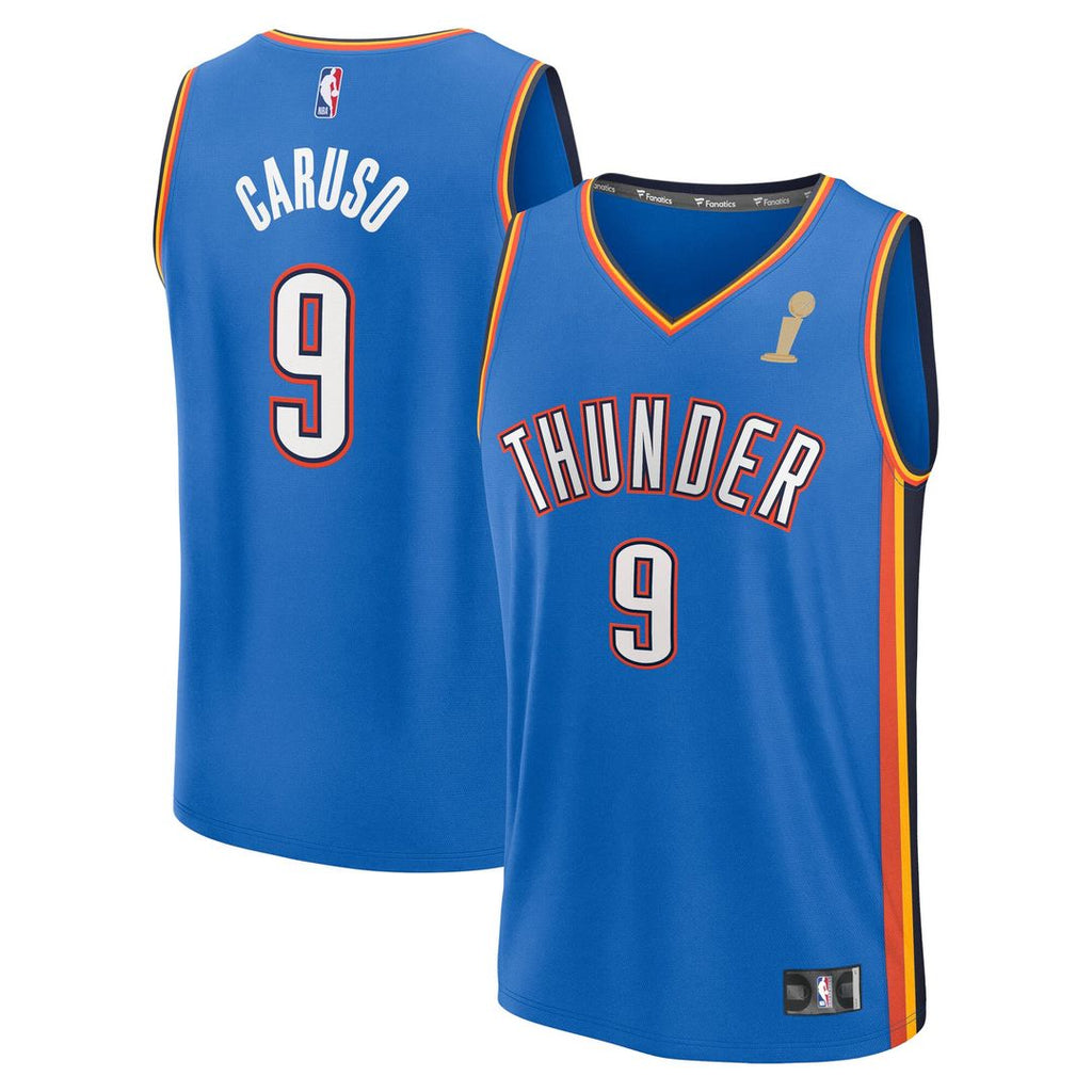 Alex Caruso Oklahoma City Thunder Fanatics Youth 2025 NBA Finals Champions Fast Break Replica Player Jersey - Blue - Icon Edition