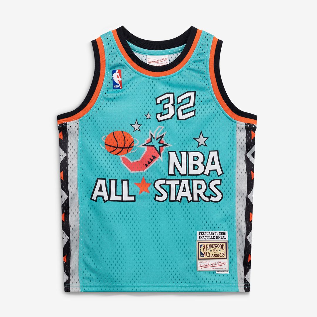 Shaquille O'Neal 1996 NBA All-Star Game Mitchell & Ness Youth Hardwood Classics Swingman Jersey - Teal