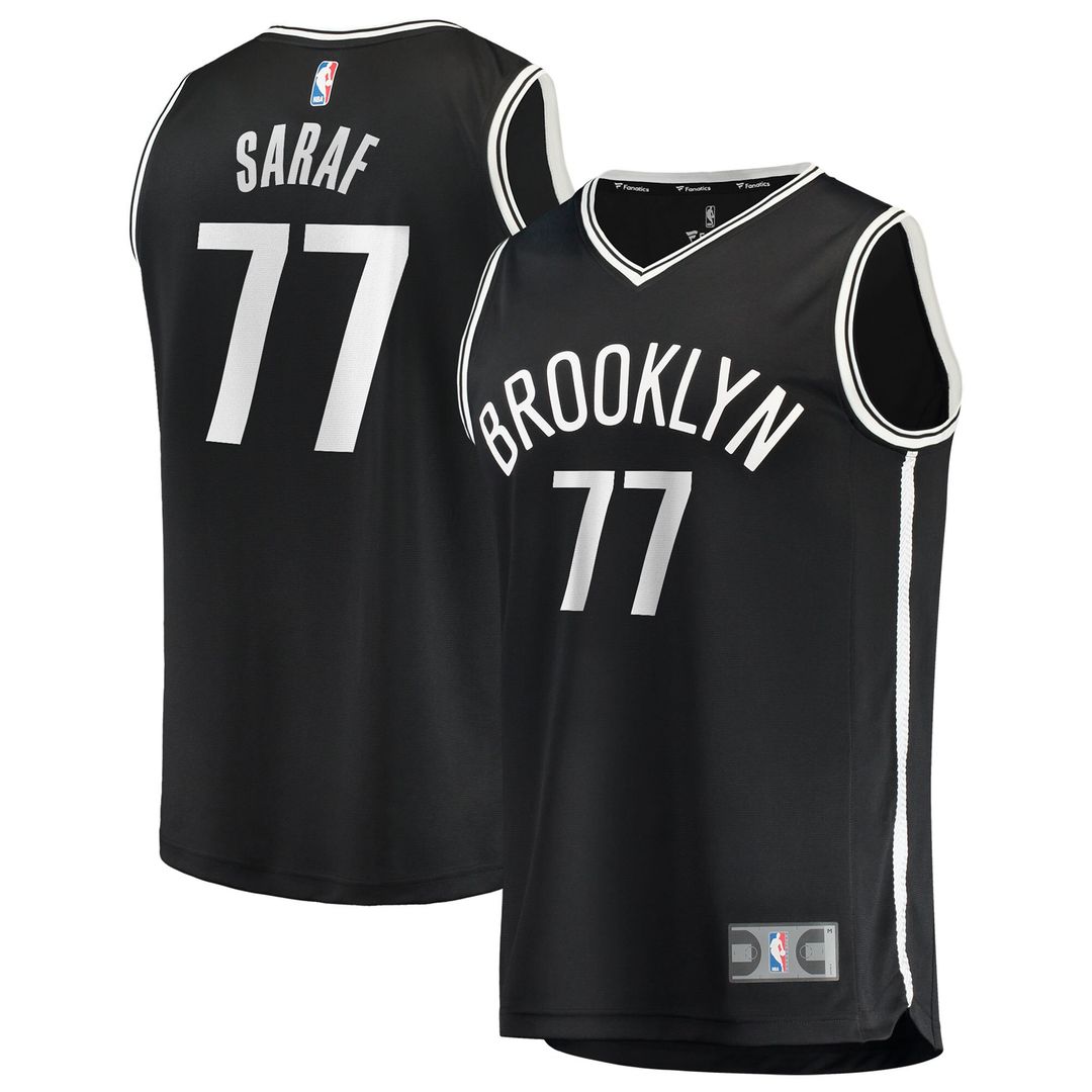 Ben Saraf Brooklyn Nets Fanatics Youth Fast Break Replica Jersey - Black - Icon Edition