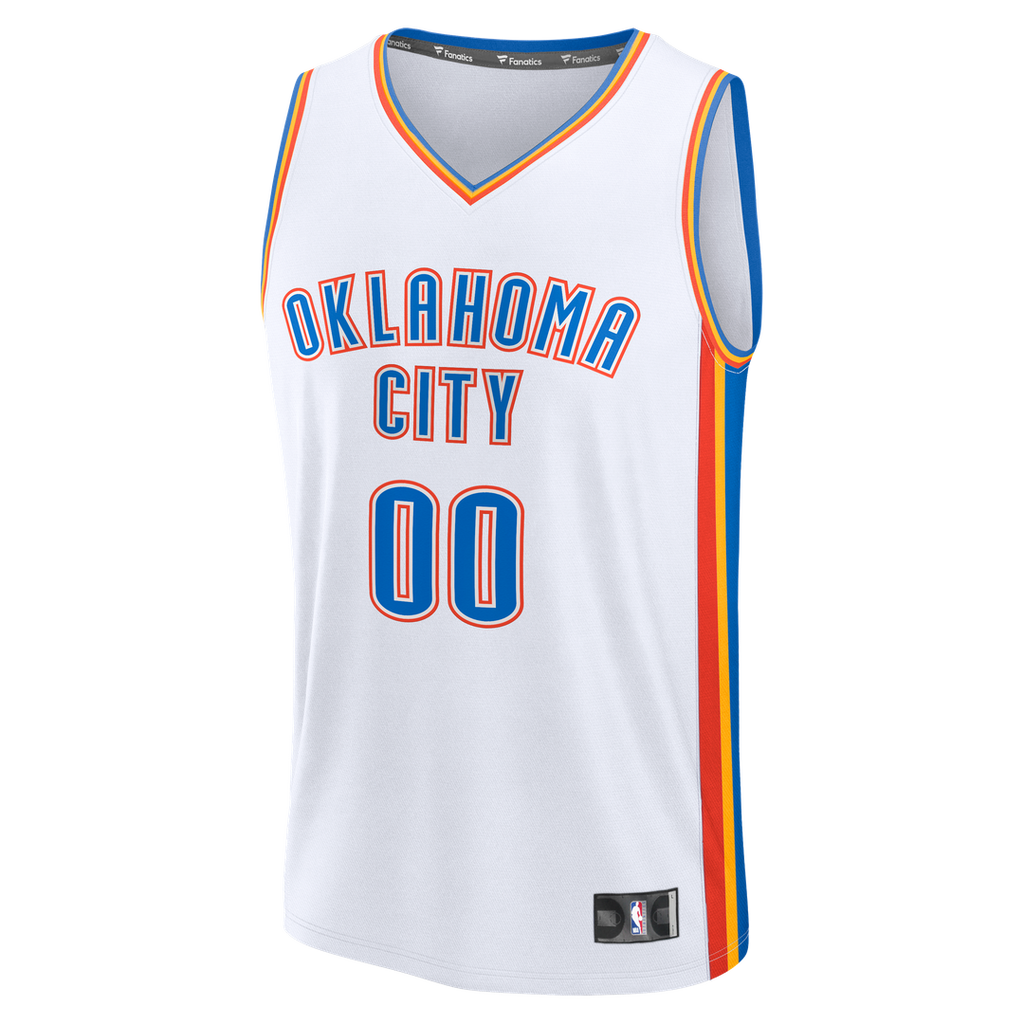 Oklahoma City Thunder Fanatics Youth Fast Break Custom Replica Jersey - Blue  - Icon Edition