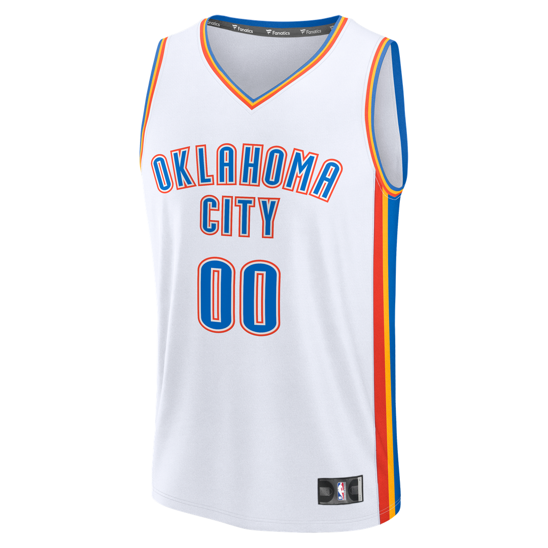 Oklahoma City Thunder Fanatics Youth Fast Break Custom Replica Jersey - Blue  - Icon Edition