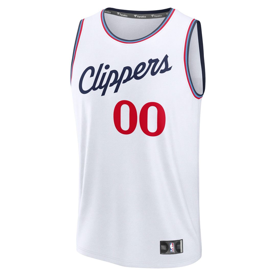 LA Clippers Fanatics Youth Fast Break Custom Replica Jersey - Navy  - Icon Edition