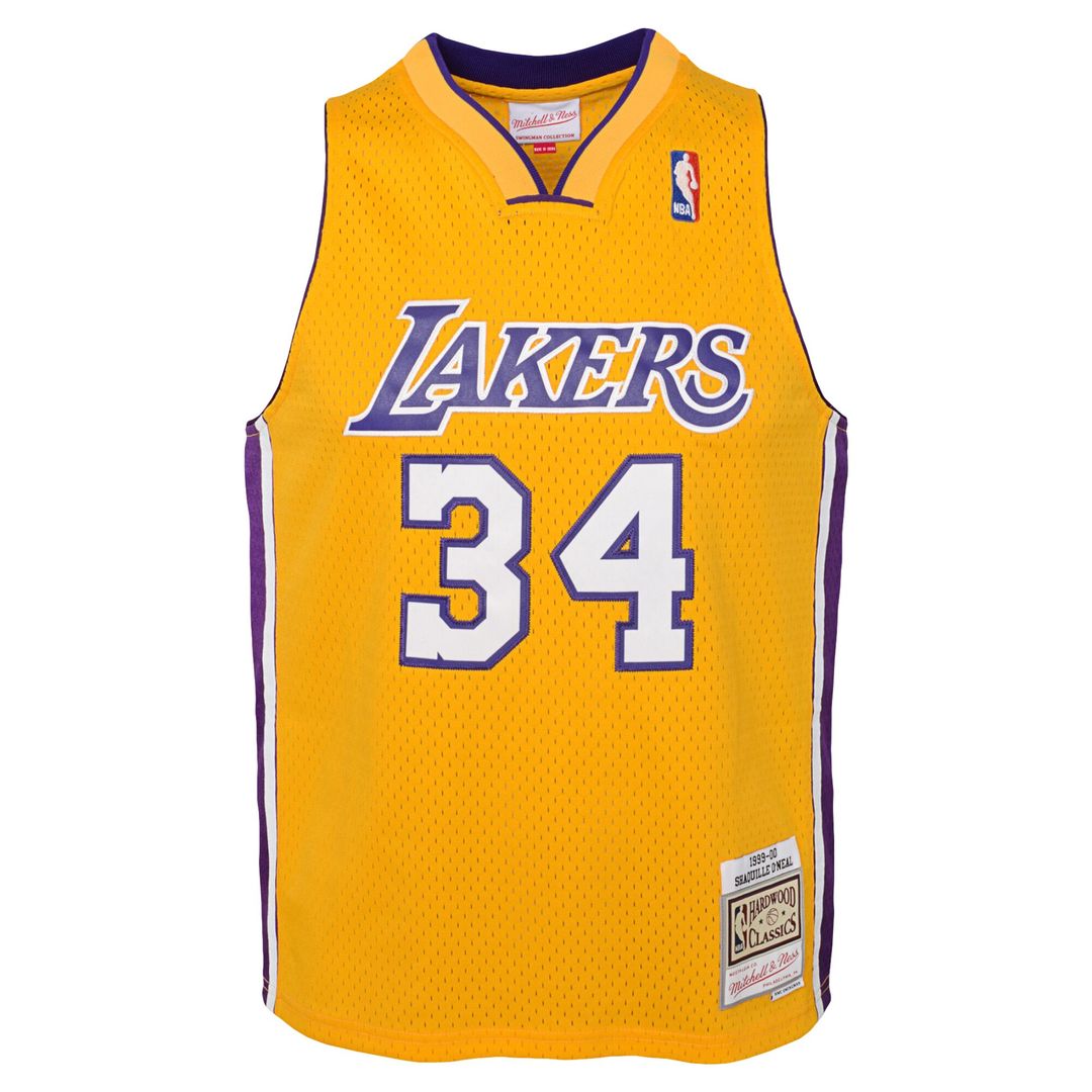 Shaquille O'Neal Los Angeles Lakers Mitchell & Ness Youth 1999/00 Hardwood Classics Swingman Jersey - Gold