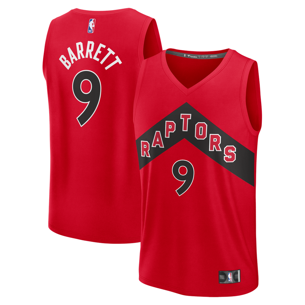 RJ Barrett Toronto Raptors Fanatics Fast Break Jersey - Red - Icon Edition